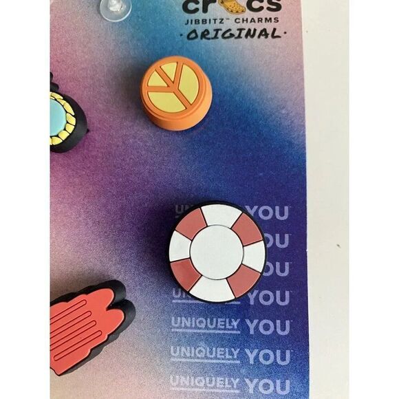 5 Pk Crocs Jibbitz Happy Summer Popsicle Coconut Peace Sign Pineapple Sunglasses - Picture 4 of 9